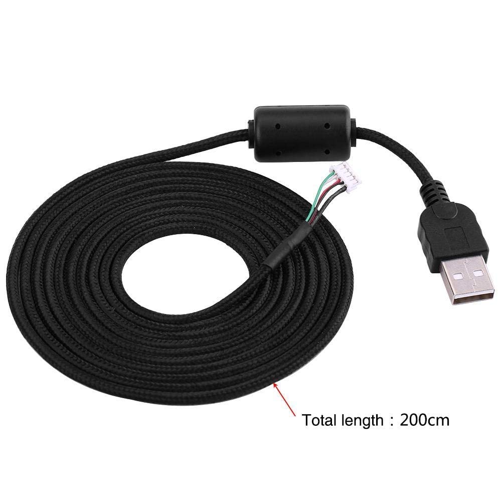 New USB Mouse Cable Mice Wire Mouse Line DIY Replacement Repair for Logitech G500 G5 Replacement Repar Parts, 2 metres