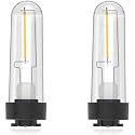 enwant Solar Light Bulb Replacement May Fit Hampton Bay Solar Light 3V Warm White Solar Lightbulb Outdoor Indoor for Yard Garden Pathway, 2 Pack