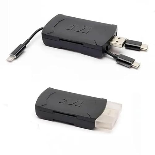 MUDDY 4-in-1 Multi Card Reader for Trail Camera Image and Video Viewing with OTG Support and Apple and Android Compatibility (Black)