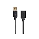 Monoprice USB 3.0 Premium Extension Cable - Type-A Male to Type-A Female, Braided Nylon Jacket, 3 Feet, Black