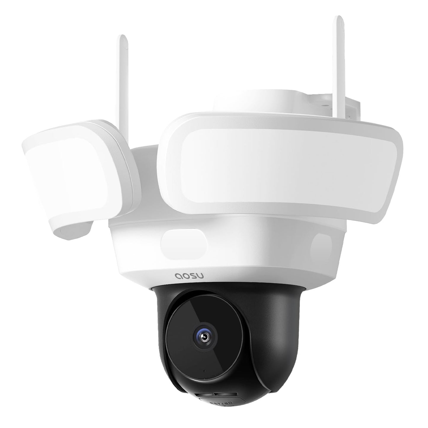 aosu Floodlight Camera Wired, 3K UHD Security Camera Outdoor, 360° Coverage Surveillance, 24/7 Recording, Motion Detection, 2600-Lumen