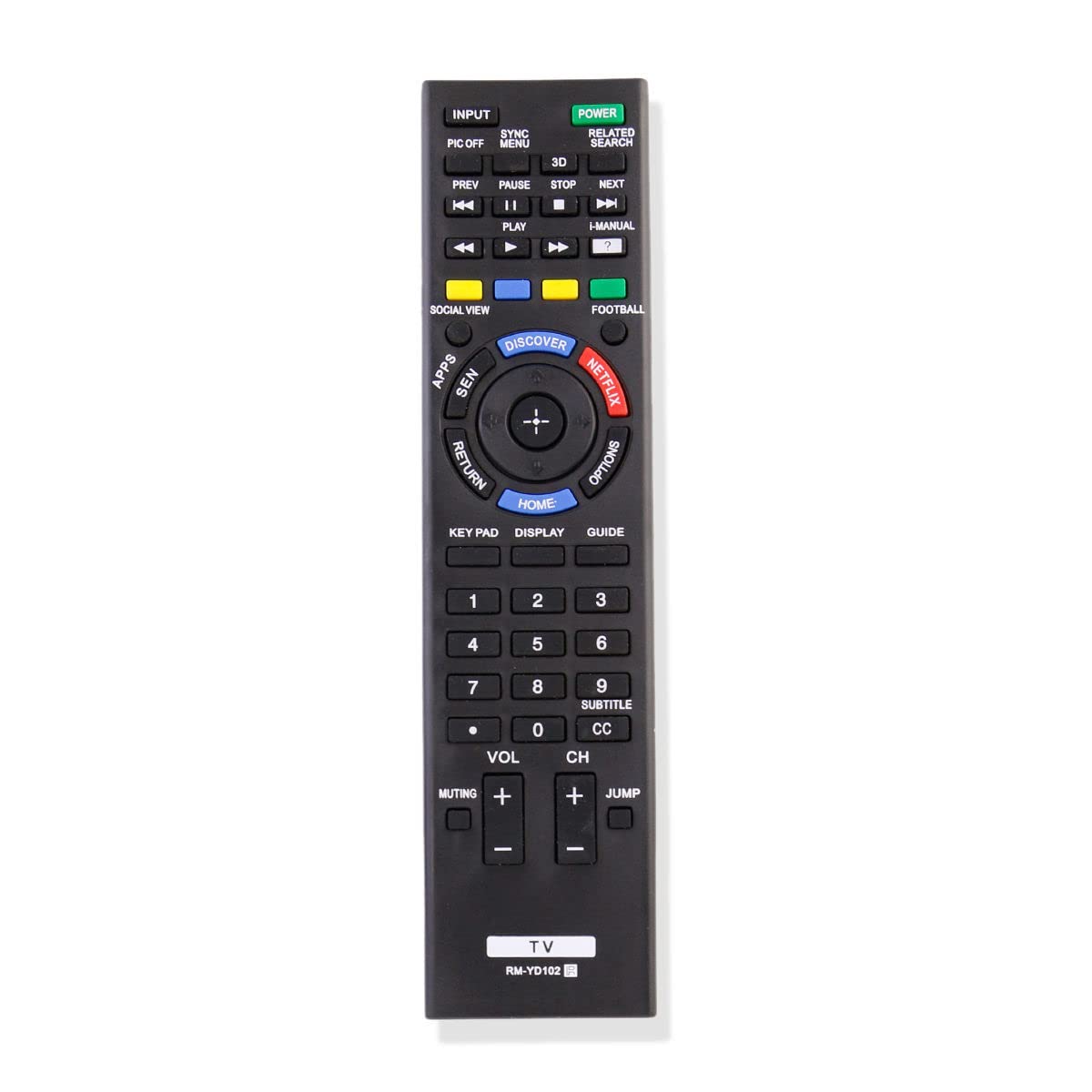 RM-YD102 Universal Remote Control for Sony Bravia TV Remote Replacement KDL70W830B KDL70W840B KDL70W850B KDL70X830B SKDL-55W XBR-79X XBR-85X RM-YD103