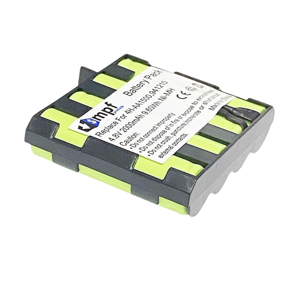 MPF Products 2000mAh 4H-AA1500, 941210 Battery Compatible with Compex Energy Mi-Ready, Edge, Fit 1.0, Fit 3.0, Full Fitness, Mi-Sport, Mi-Fitness…