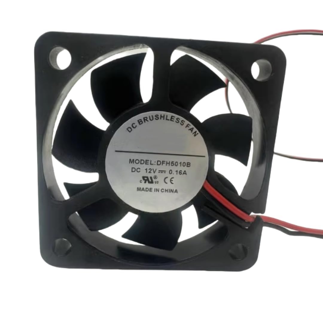 DFH5010B DC 12V 0.16A 50x50x10mm 2-Wire Cooling Fan