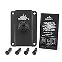 Mounti Mounting Plate with 17mm Ball for Smartphones, GPS, Trail Cams, Black, Tough UV + Weather Resistant Polymer