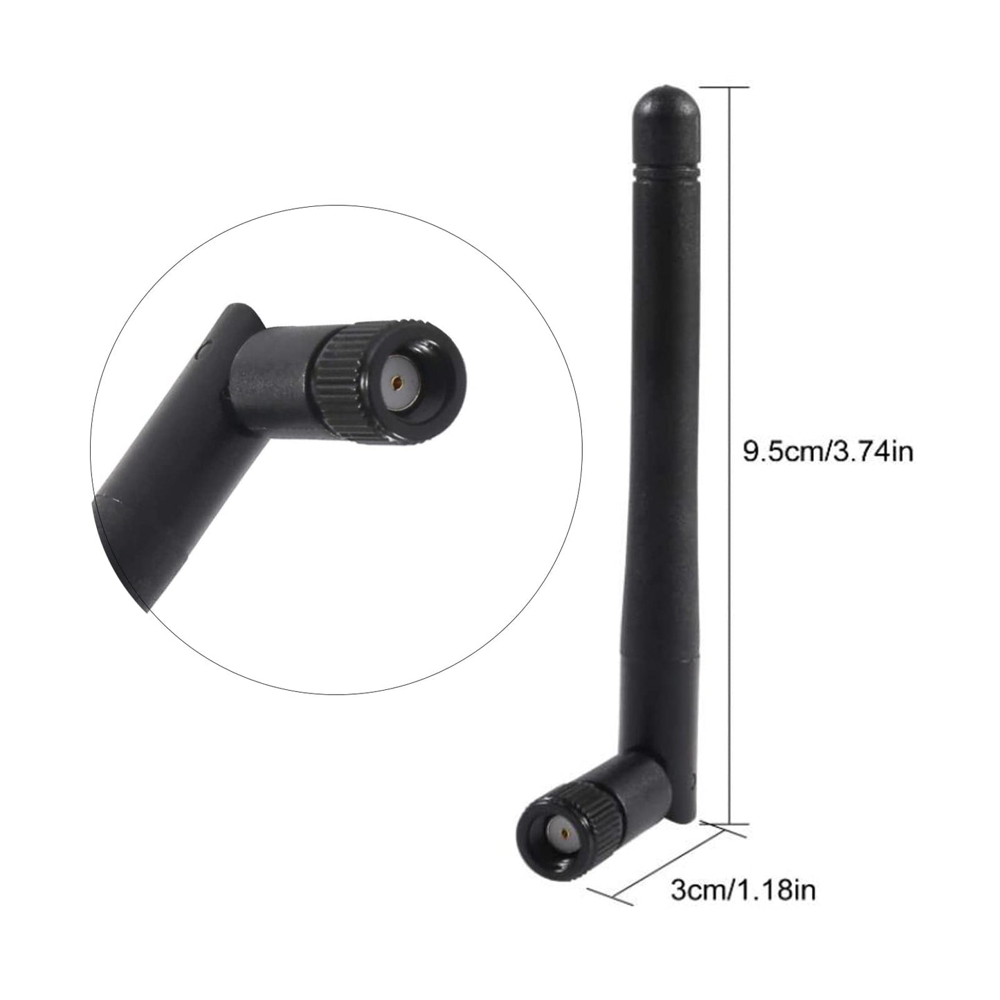 AEDIKO 5pcs Dual Band WiFi Antenna 2.4GHz 5/5.8GHz 3dBi RP-SMA Male Antenna for Wireless Vedio Security IP Camera Recorder Surveillance Recorder Truck