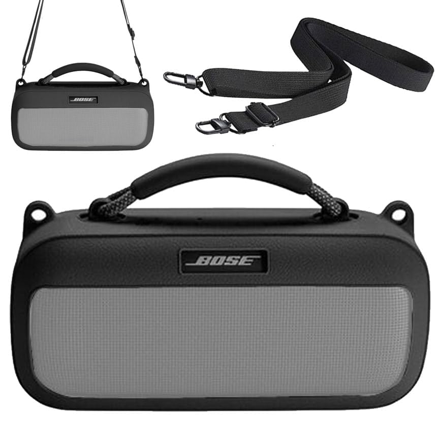 Ferbao Protective Case for Bose SoundLink Max Speaker, Silicone Case Cover with Shoulder Strap for Bose SoundLink Max