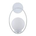 Aspen Creative 62708-03-1, 1-Light Wall Sconce / 8" W x 14" H x 7-1/2" E, Matte White Finish w/Opal Glass, Bulb Not Included