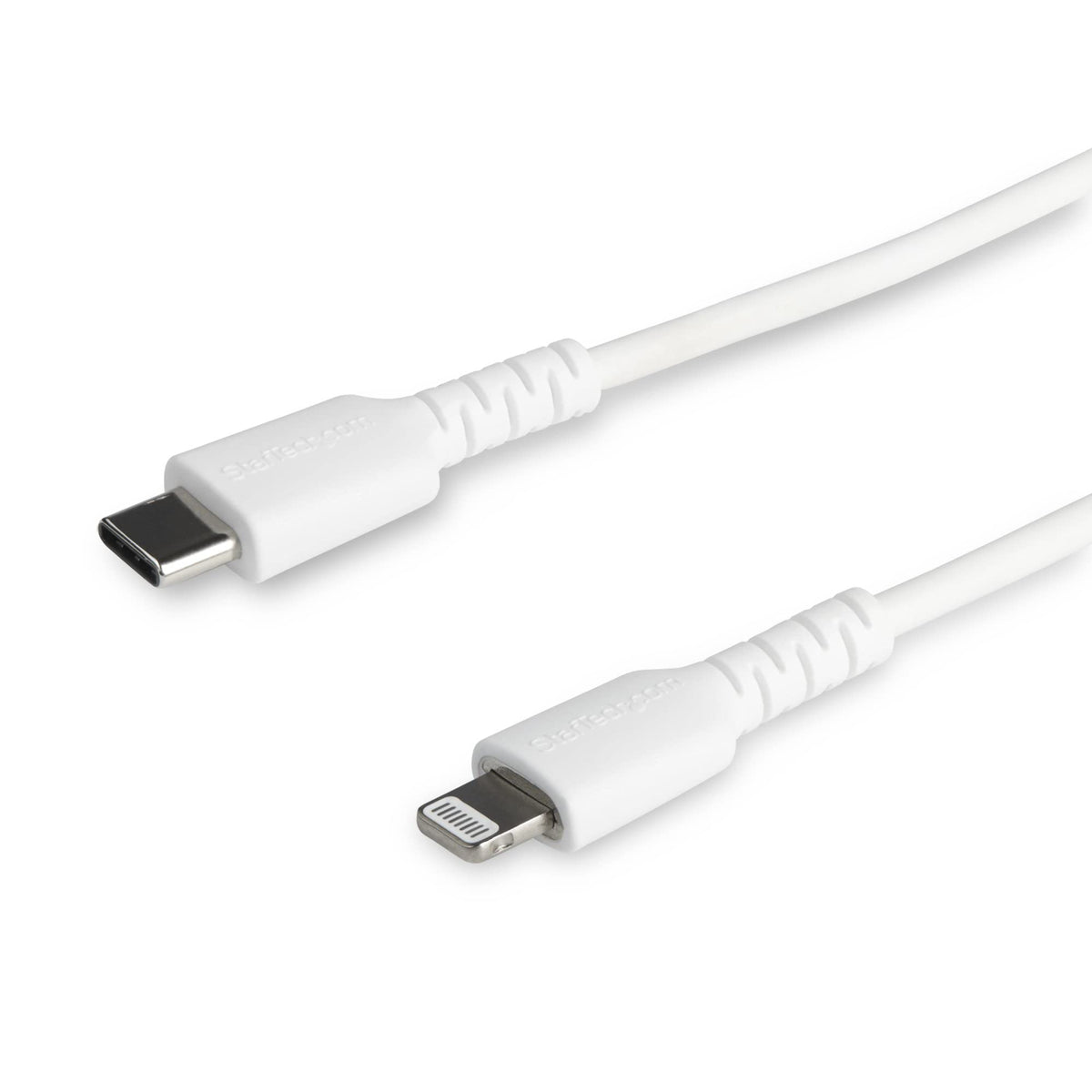 StarTech 6ft/2m USB-C to Lightning Cable White Rugged MFi (RUSBCLTMM2MW)