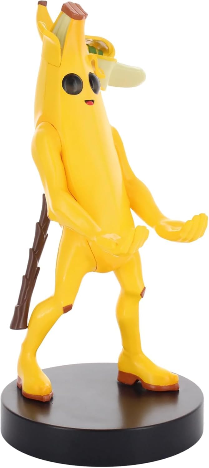 Exquisite Gaming Fortnite Peely Cable Guy Controller Holder Figure, 8.5 in Yellow Banana Phone Stand