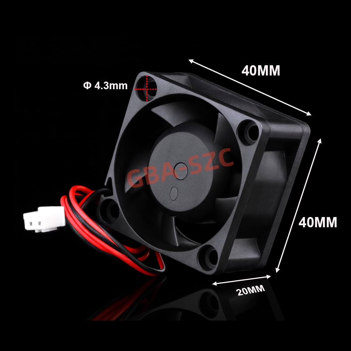 GBA-SZC 4020 Fan DC 24V,40mm x 40mm x 20mm Dual Ball Bearing Brushless Cooling Axial Fan for 3D Printers Extruder Hotend.(2PCS)