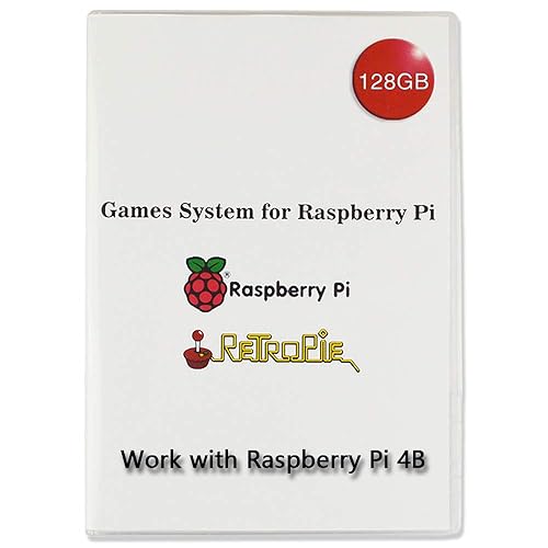 Muluo Retropie Preloaded 128Gb Games Data System with Class 10 Micro SD TF Card, Only Work for Raspberry Pi 4B 400, Collection with Video Previews
