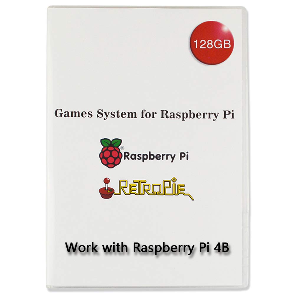 Muluo Retropie Preloaded 128Gb Games Data System with Class 10 Micro SD TF Card, Only Work for Raspberry Pi 4B 400, Collection with Video Previews