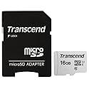 Transcend 16 GB Micro Memory Card, Compatible with Samsung Galaxy S4 Mini Cell Phone Memory Card 16GB microSDHC Memory Card with SD Adapter