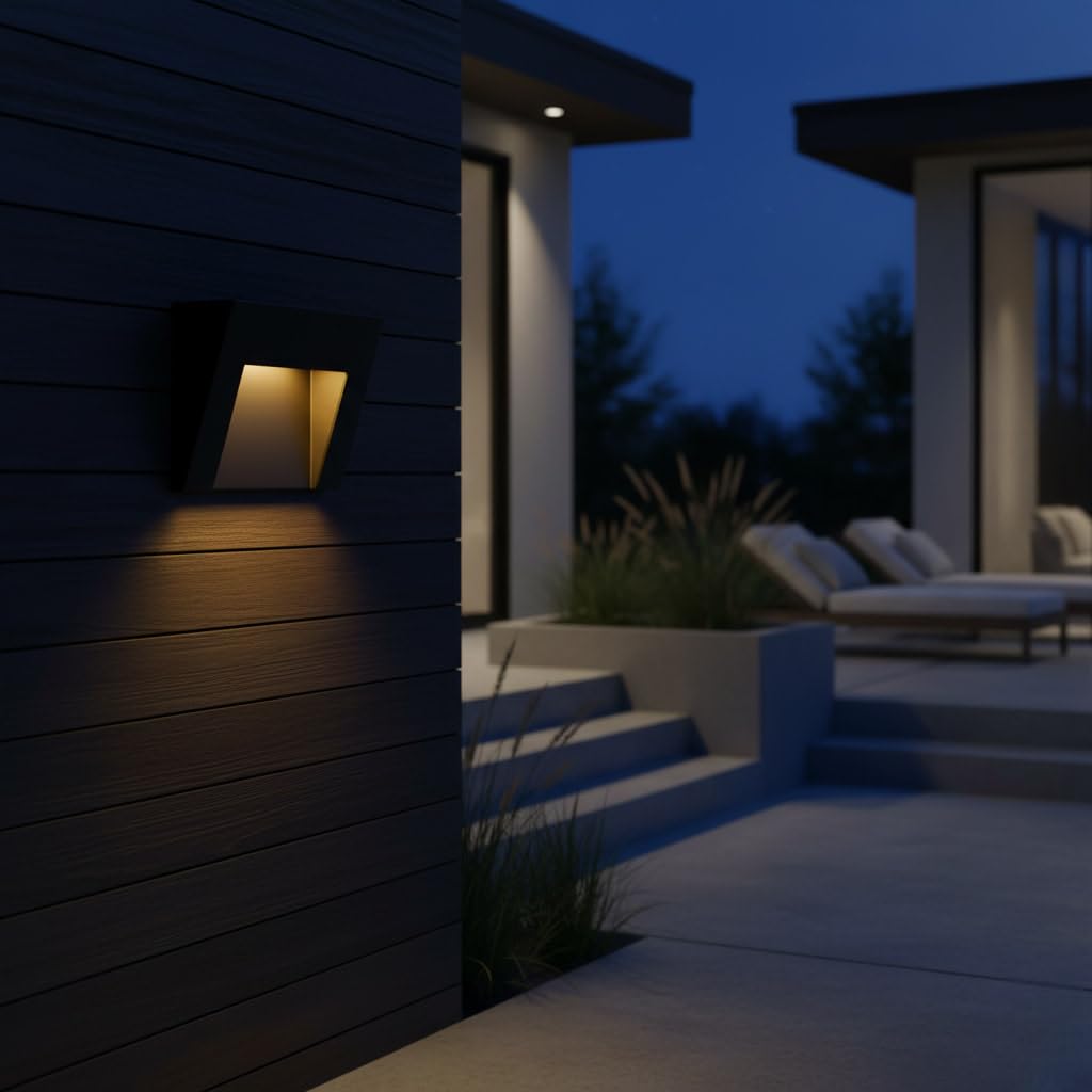 Hinkley Taper 12V Integrated LED Horizontal Deck Sconce, Aluminum, Etched Glass, ADA Compliant, Outdoor Flush Mount Security Step, Wiring Kit