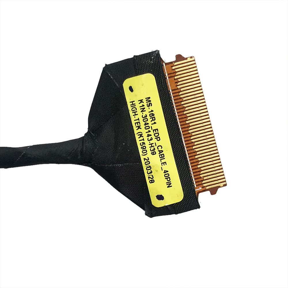 GinTai 40Pin Laptop LED LCD LVDS Video Screen Line Display Flex Cable Replacement for MSI MS16R1 MS17R1 MSI GF63 8RD K1N-3040143-H39