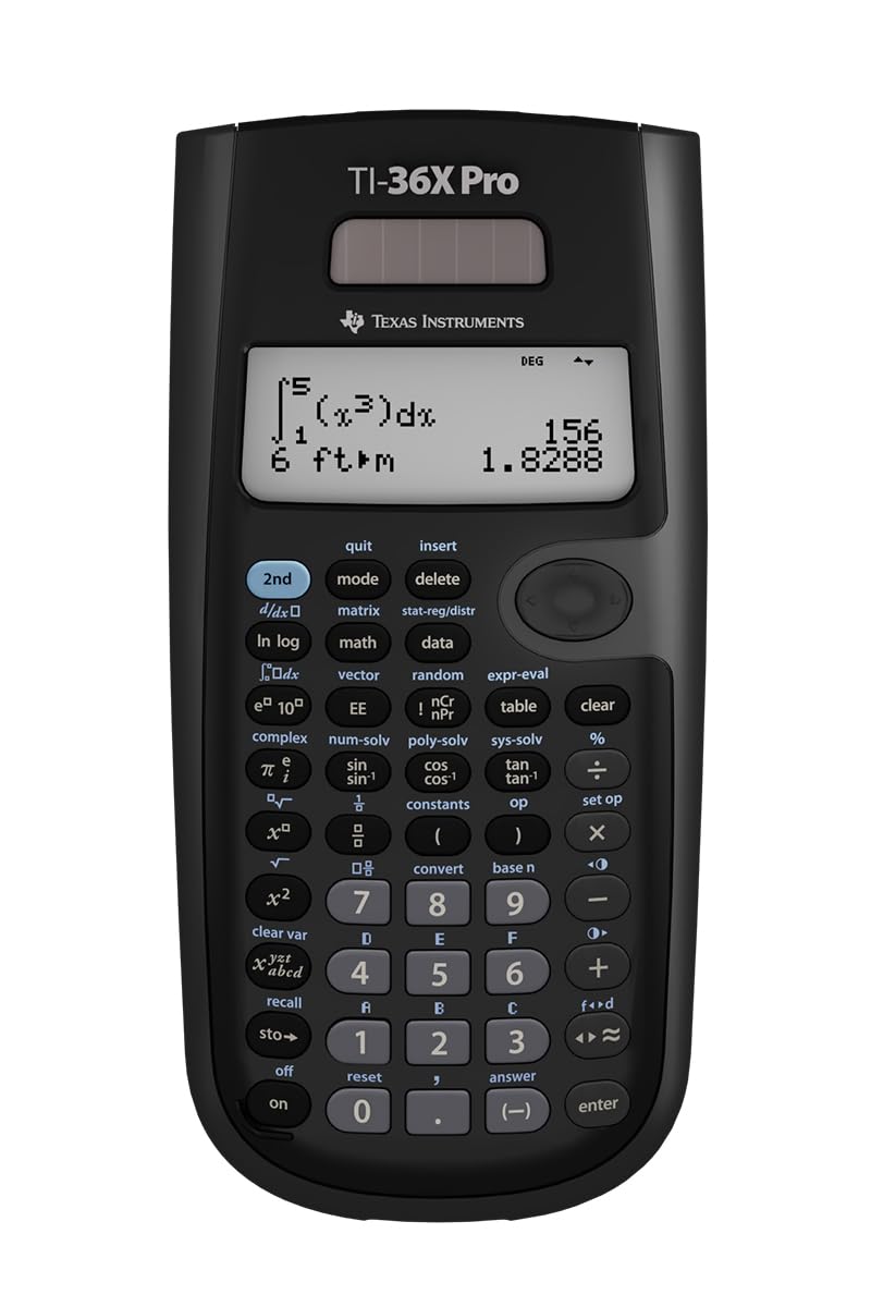 Texas Instruments TI-36X Pro Engineering/Scientific Calculator | 9.7 Inch | Black.