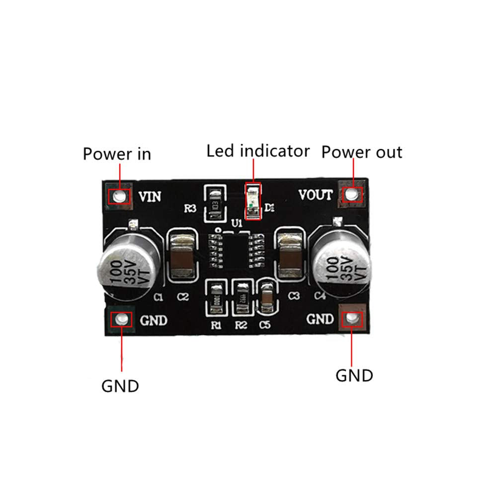 Taidacent LT3045 Linear Voltage Regulator Board Low Noise Dropout Parallel Adjustable Buck Converter 5V 9V 12V 15V (9V Output)