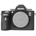 STSEETOP Silicone Camera Case for Sony A9 - Protective DSLR Skin Cover, Detachable Cage, Shockproof, Dustproof (Black)