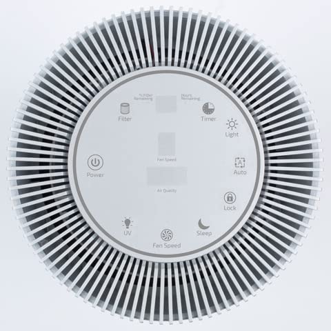 OdorStop HEPA Air Purifier with H13 HEPA Filter, UV Light, Active Carbon, Multi-Speed, Sleep Mode and Timer (OSAP5, Bright White)
