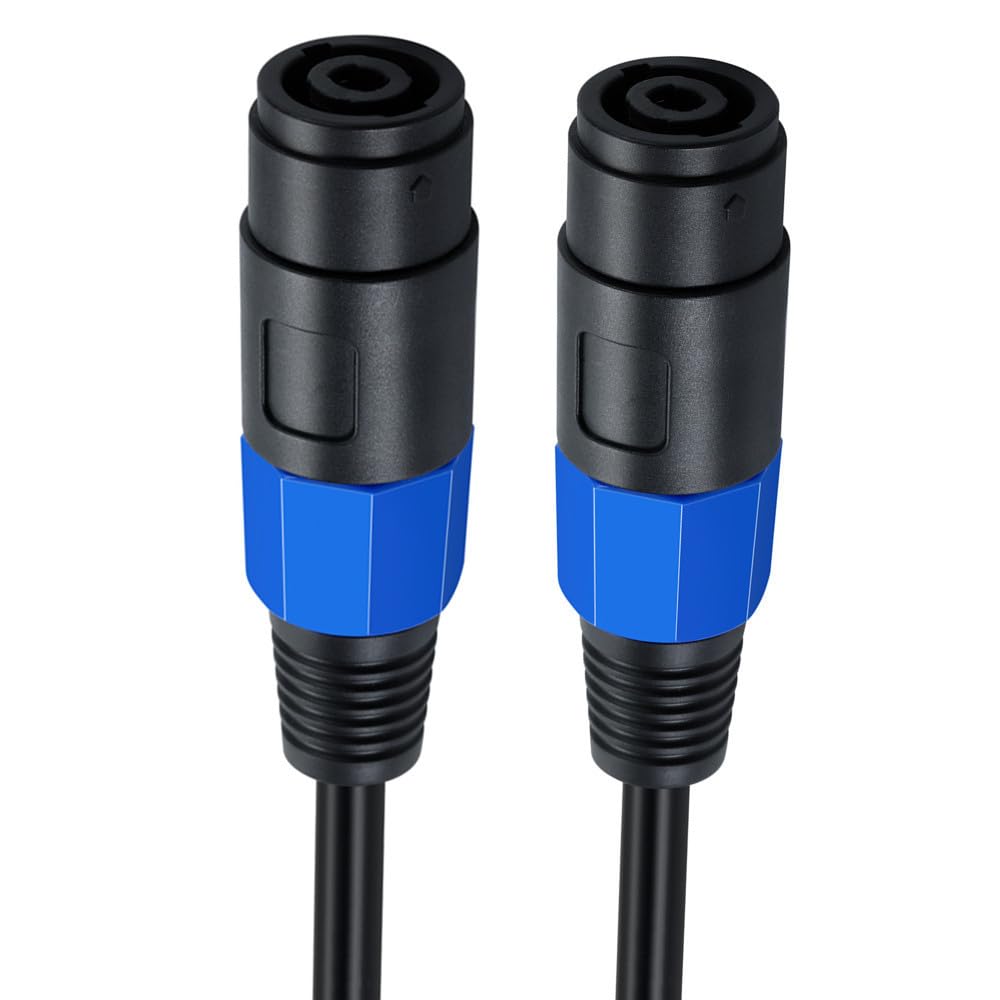 MTUERANC Speaker Cable, Speakon Female to Female Audio Adapter Cable Cord & Gender Changer for DJ/PA Speaker Cord with Twist Lock 20cm/8 inch