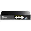 Cudy 8 Port Gigabit PoE Switch, 120 Watts PoE Budget, 8 10/100/1000Mbps PoE+ Ports, 2 Gigabit Uplink Ports , 802.3at, 802.3af, 1/2 (+), 3/6 (-)