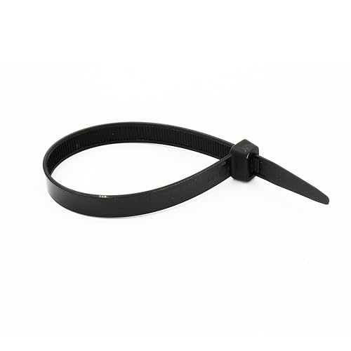 Wideskall® 12" inch Super Heavy Duty 150 Lbs Nylon Cable Zip Tie Black Wire (Pack of 50)