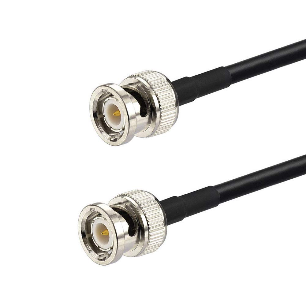 Bingfu BNC Male to BNC Male RG58 50 Ohm Coaxial Jumper Cable 2m 6.5 feet for CB Radio Amateur Mobile Ham Radio Police Scanner Patch Panel Rack Mount