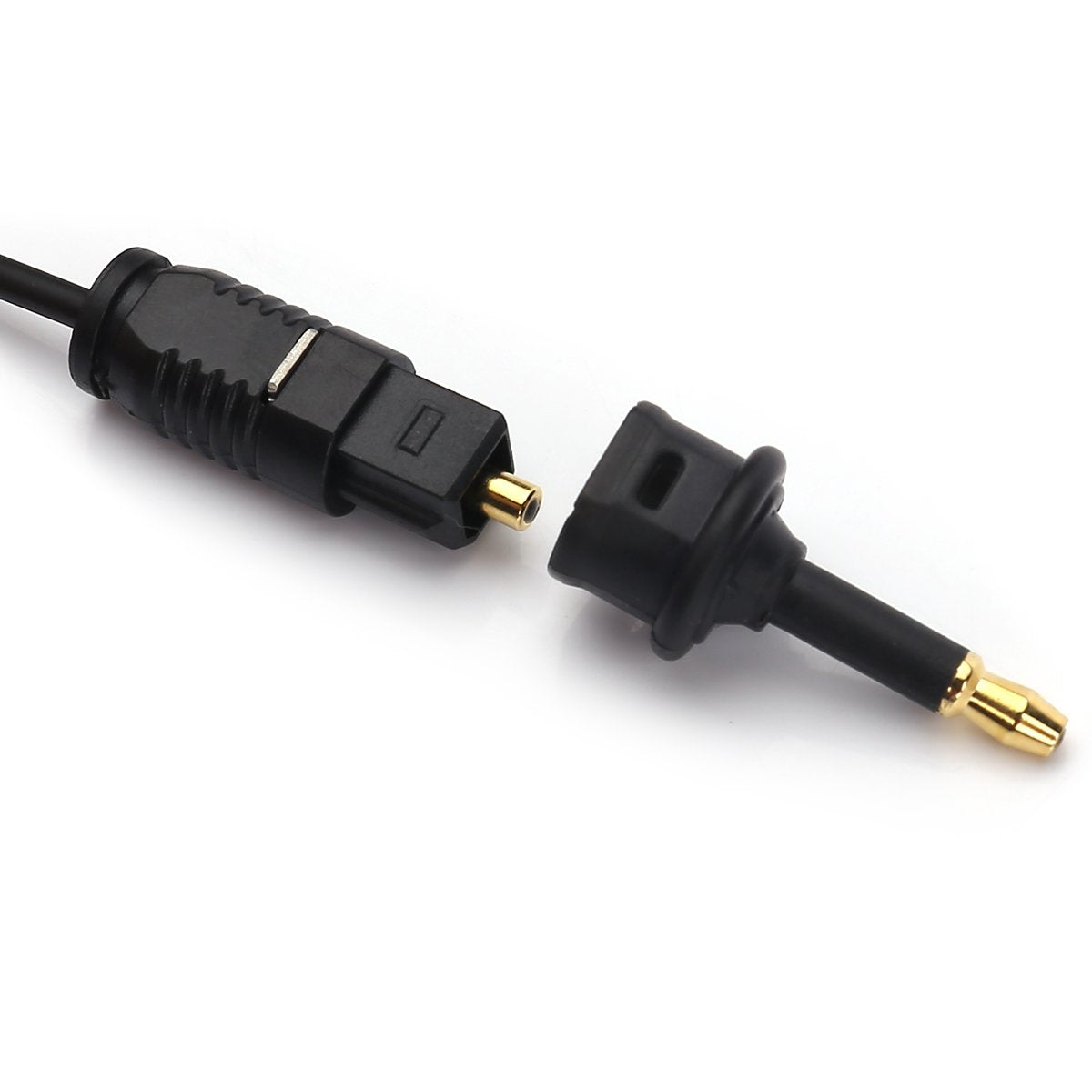 MOBOREST Digital Fiber Optic Toslink to 3.5mm Jack (Mini Toslink) Plug Adaptor Digital Optical for Audio (2Pack)