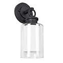 Design House 589010-BLK Hansen Modern Contemporary 1-Light Indoor/Outdoor Dimmable Wall Light with Open Bottom Frosted Inner, Matte Black