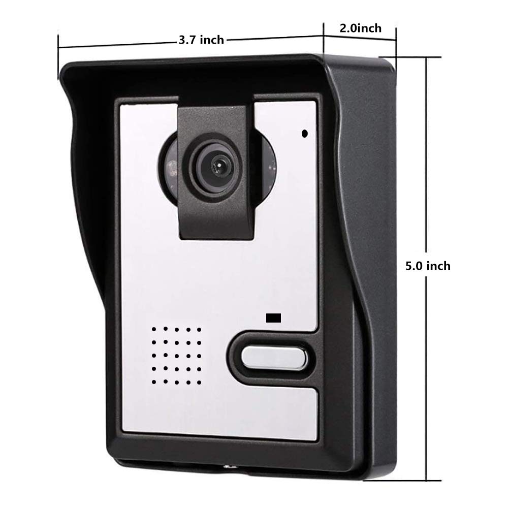 AMOCAM Video Door Phone System, 4.3 Inches Clear LCD Monitor Wired Video Intercom Doorbell Kits, IR Night Vision Outdoor Camera Door Intercom