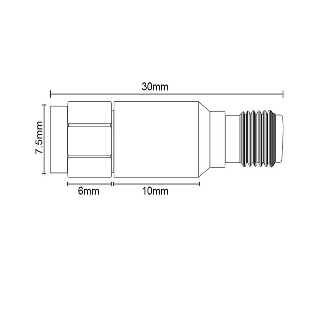 2W SMA-JK Male to Female RF Coaxial Attenuator 6GHz 50ohm 3dB,6dB,10dB,15dB,20dB,30dB Connectors (15dB)