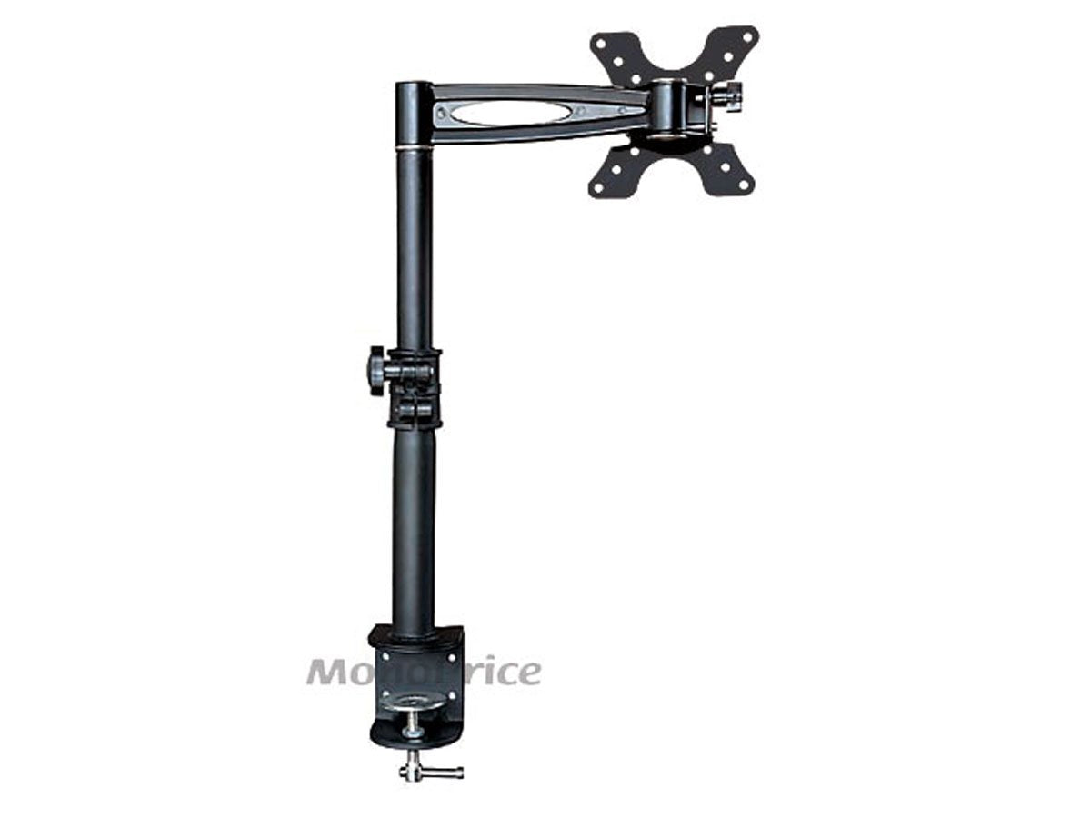 Monoprice 2 Way Adjustable Tilting Desk Mount Bracket for LCD LED (Max 33Lbs, 13~30inch) - Black