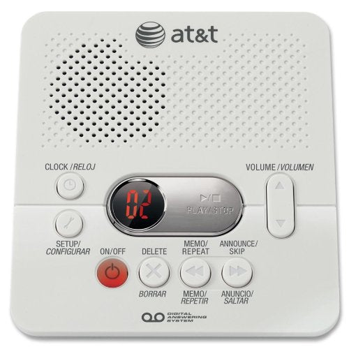 AT&T Digital Answering System, w/Min Record Time, White (1740)
