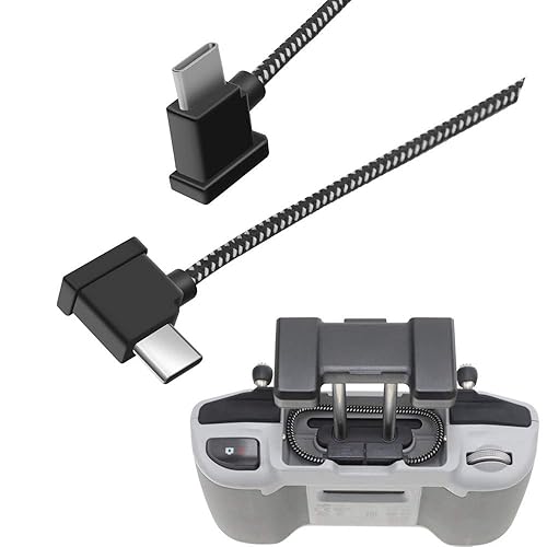 Hanatora 6.3 Inch USB C to USBC RC-N3/N2/N1/N1C Remote Controller Cable for DJI Flip,Neo,Mavic 3,Air 3S/3/2/2S,Mini 4K/2 SE/3/4 Pro,OTG Phone Nylon RC