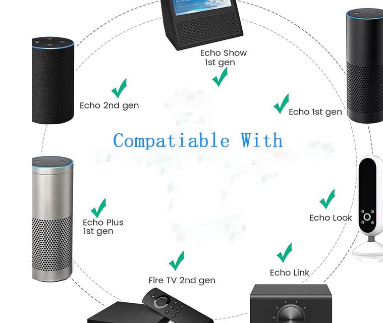 21W Power Cord Replacement for Alexa Show (1st Gen), Echo Plus (1st Gen),Echo 1st & 2nd Gen,Amazon Fire TV (2nd Gen),Echo Look, Echo Link- PS73BR AC…