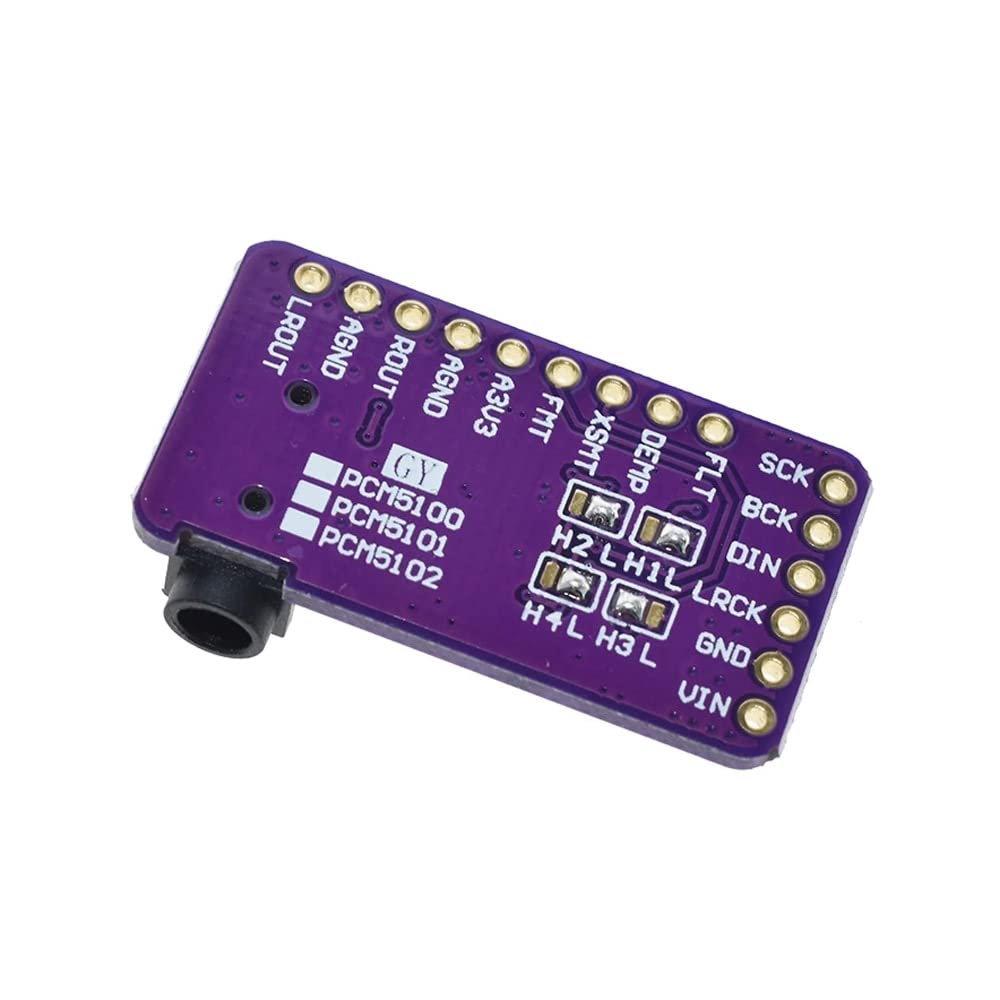 Rakstore PCM5102A DAC Decoder GY-PCM5102 I2S Player Module for Raspberry Pi pHAT Format Board Digital PCM5102 Audio Board