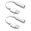 USB-C to 3.5mm Headphone Jack Adapter, Audio Aux Dongle for iPhone 16/15 Pro Samsung Galaxy S25/S24/S23 iPad Pro, Hi-Fi DAC Converter Cable Compatible