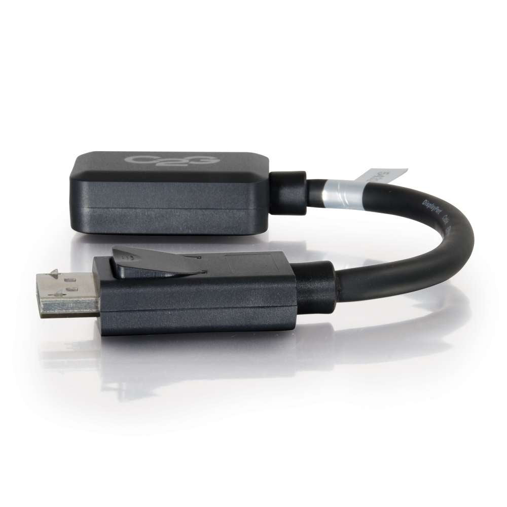 C2G Legrand DisplayPort to HDMI, Male to Female Displayport Cable, Black DisplayPort Cable, 8 Inch Digital Display Cable, 1 Count, C2G 54322