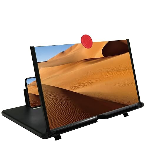 3D HD Screen Magnifier Amplifier Projector Screen for Movies, Videos,and Gaming. Foldable Mobile Phone Holder with Screen Magnifier,Supports All
