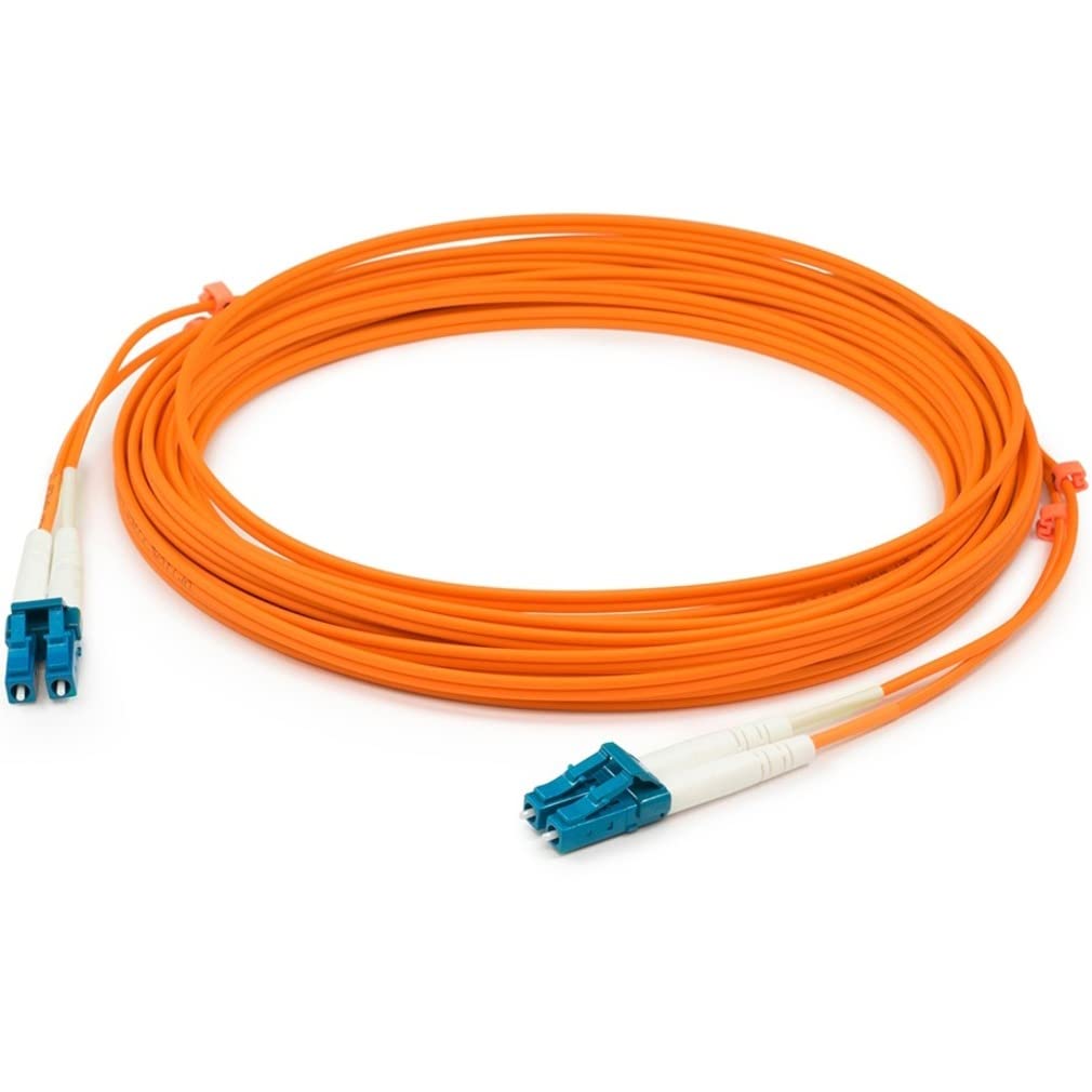 AddOn This is an 8M LC (Male) to LC (Male) Orange Duplex Riser-Rated Fiber Patch Cable