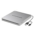 GOMAMIDADI External DVD CD Drive, USB 3.0 & Type-C Portable Burner & Reader for Laptop, PC, Mac, Windows 11/10/8/7, Plug & Play, Lightweight Design