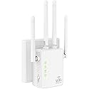 WiFi Extender Signal Booster Up to 10000sq.ft and 50+ Devices, WiFi Range Extender, Wireless Internet Repeater, Long Range Amplifier with Ethernet