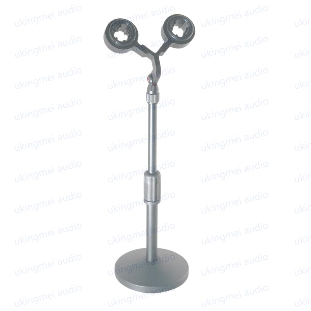 VIP55SM Dual Microphone Installation Kit Universal Stand for SM57 Presidential Microphone Twin Support Microphone Shock Mount