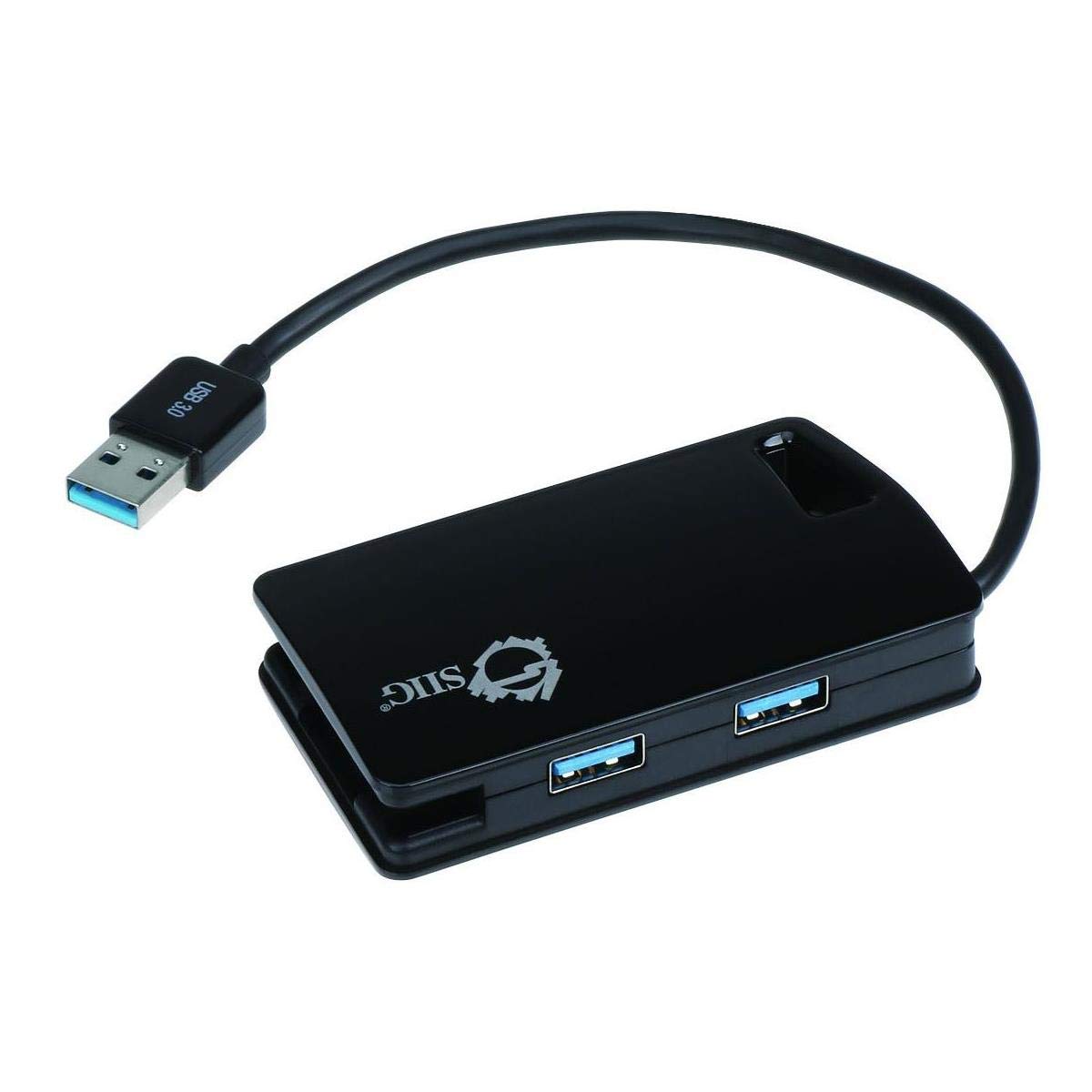 SIIG JU-H30812-S1 Super Speed USB 3.0 4,Port Hub, 4 Ports, Black
