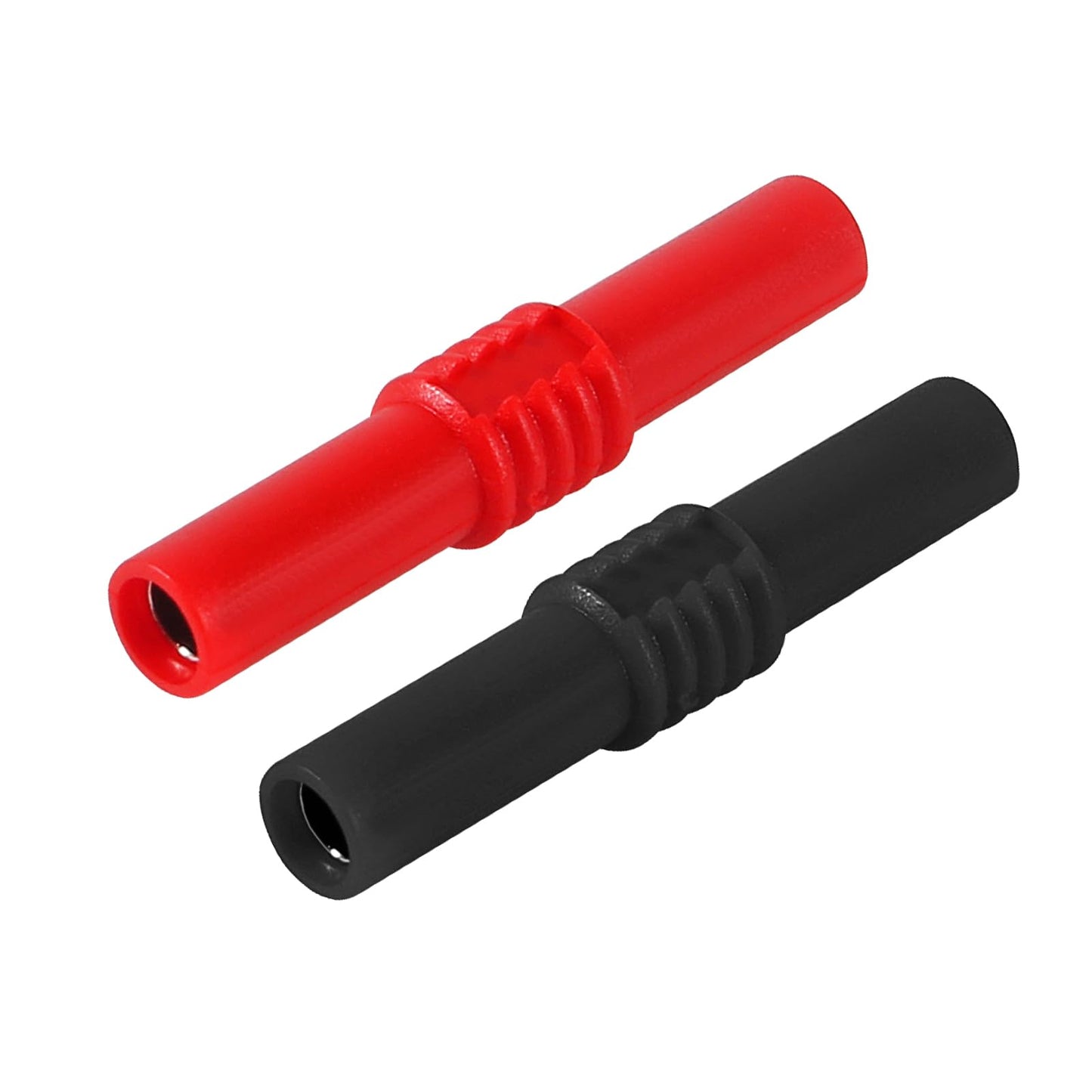 UMLIFE 16Pcs Insulated 4mm Banana Plug Coupler Female to Female Banana Socket Jack Connectors for 4mm Banana Plug Extension Adapters (8Pcs Red + 8Pcs