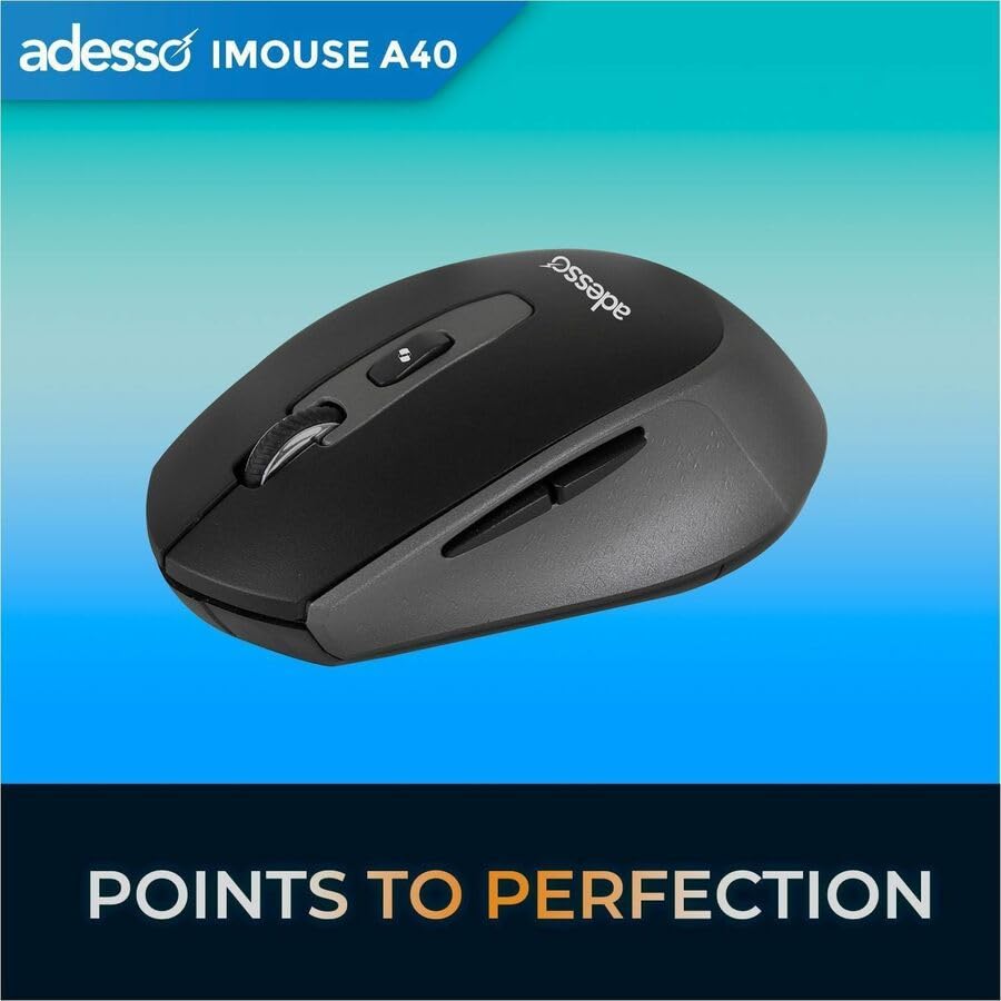 Adesso iMouse A40 Wireless Mouse, Bluetooth and 2.4GHz Dual Mode