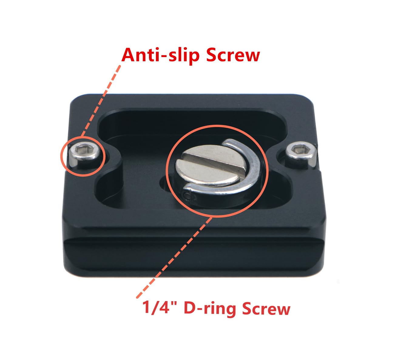 HITHUT PU-40 40mm Universal Quick Release QR Plate with D-Ring Screw for Mini Tripod Monopod Ball Head DSLR Camera, Arca-Swiss Compatible