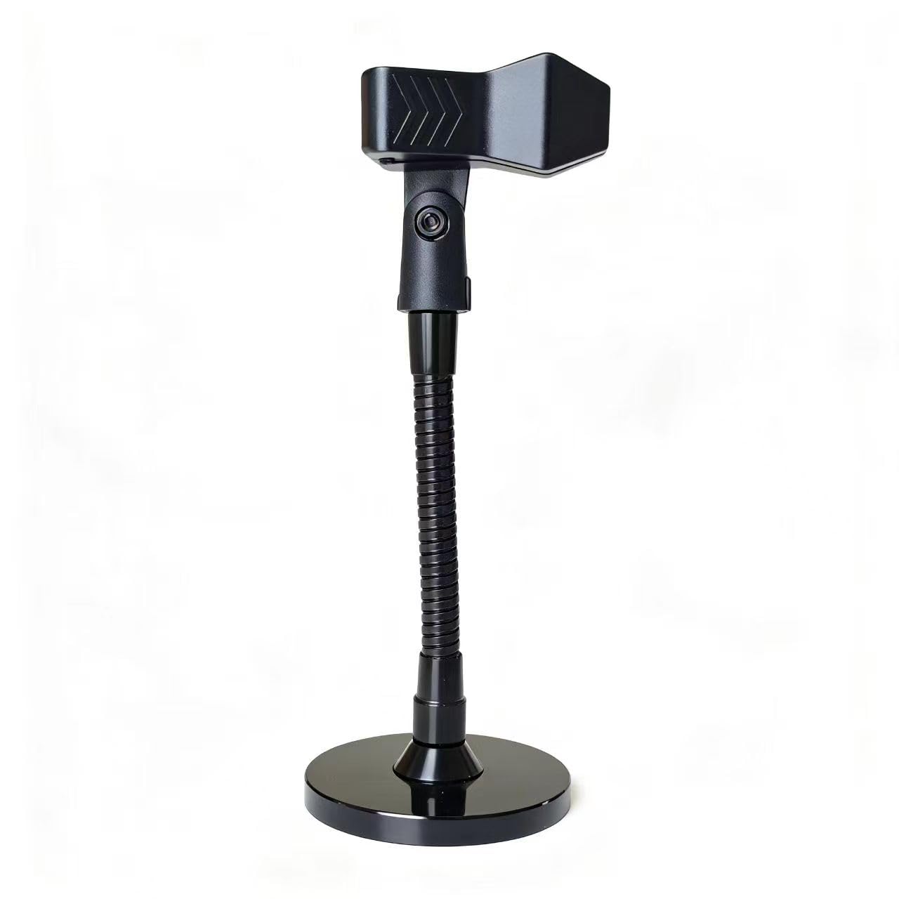 Microphone Holder Stands Flexible Gooseneck 6 Inch for Podium With Universal Clip, Black, 100mm Heavy Base Stand