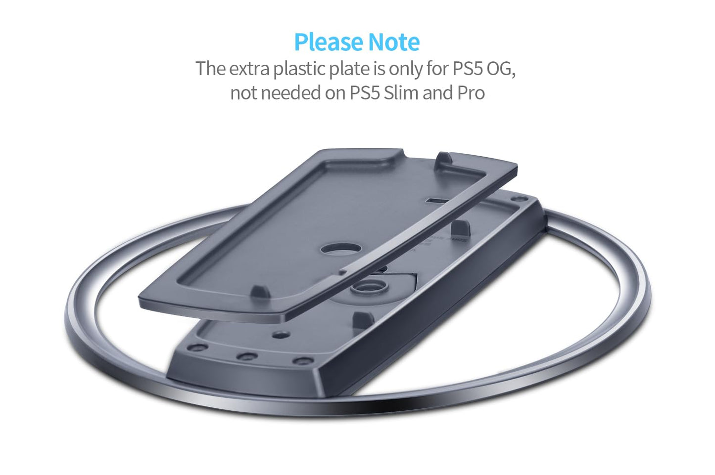 KOOWOD Vertical Stand for PS5 Consoles - PlayStation 30th Anniversary Limited Version Style Base Accessories for PS5 Slim Pro Console Disc and Digital